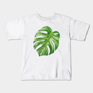 Watercolour Monstera Plant Kids T-Shirt